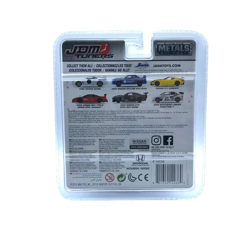 Jada JDM Tuners 2002 '02 Mitsubishi‎ Lancer Evolution 7 Car White Diecast 1/64
